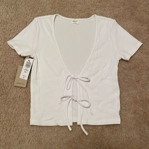 Aritzia Only Tie-front shirt